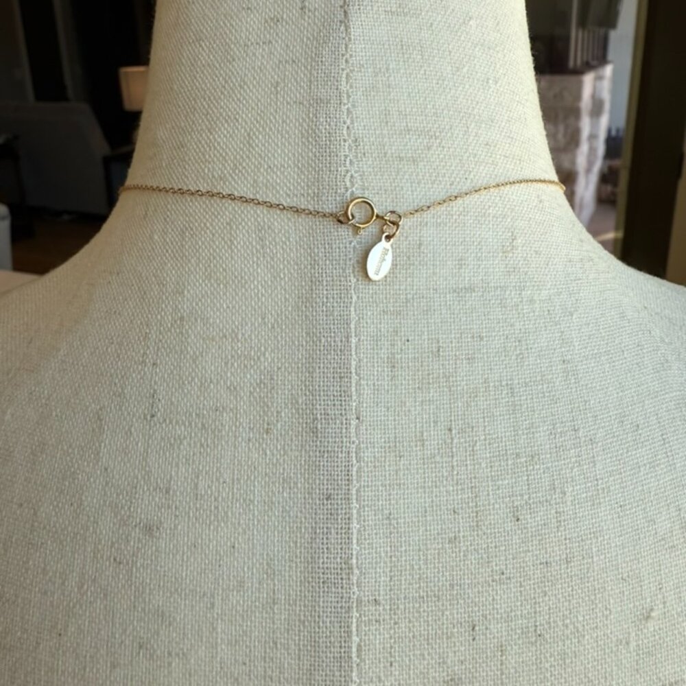 Tuning Fork Bryozoan Necklace - Gold - Picture 5 of 14